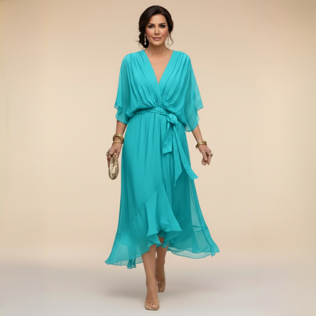 Sorena - Elegant V-Neck Maxi Dress