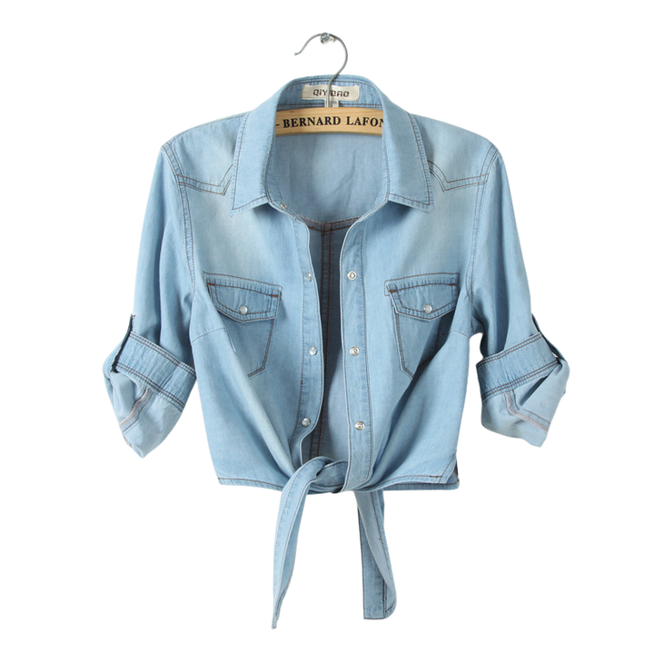 MARICEL | Sophisticated 3/4 Sleeve Crop Shirt