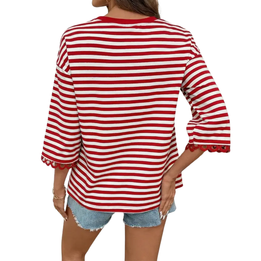 Ann | Lace Trim Sweatshirt