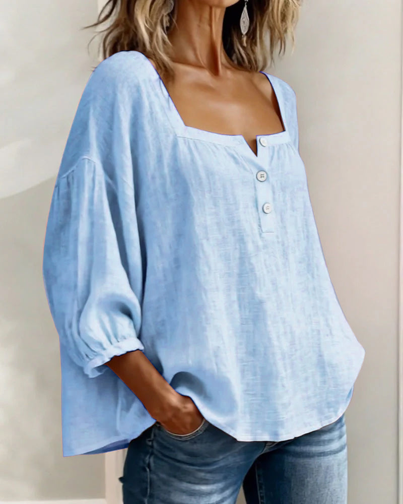 Lily Neck Long Sleeve Blouse