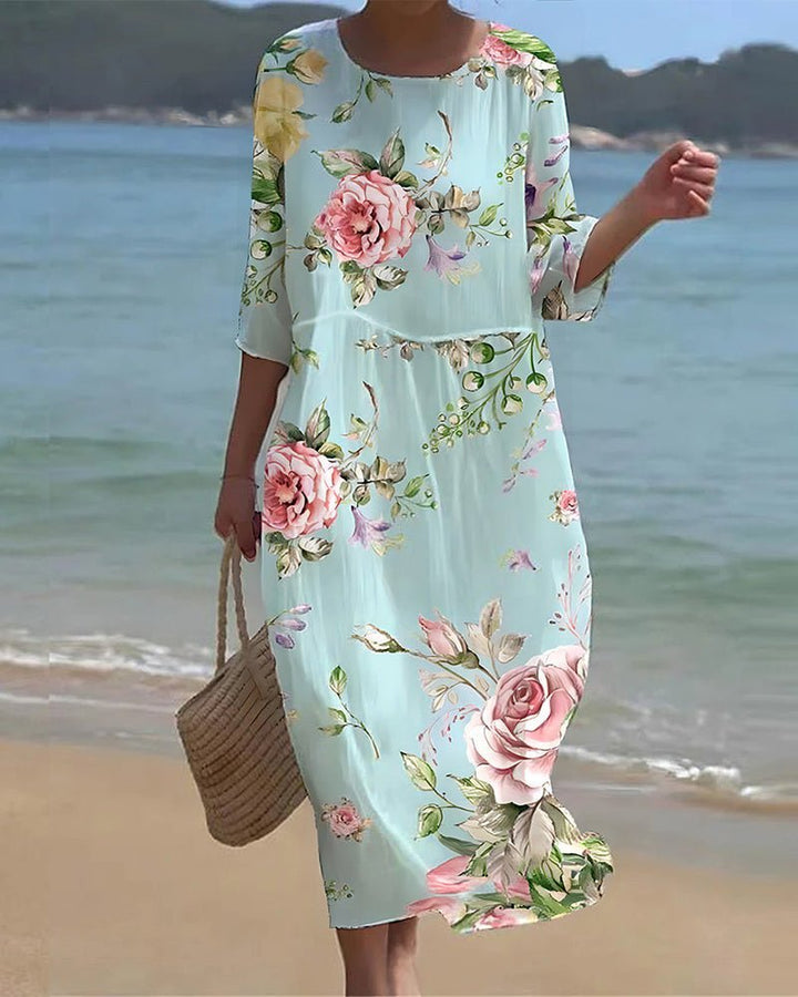 Raina | Sunset Flower Dress