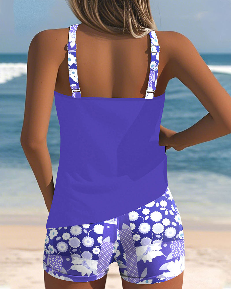 Colette | Swimsuit Tank Top with Boxer Set
