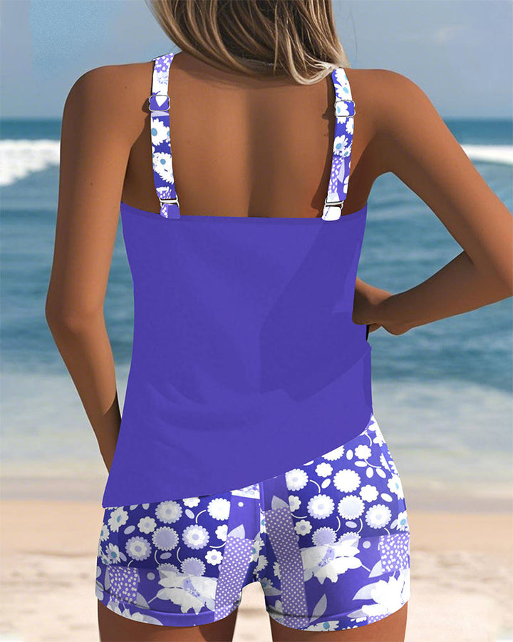 Colette | Swimsuit Tank Top with Boxer Set