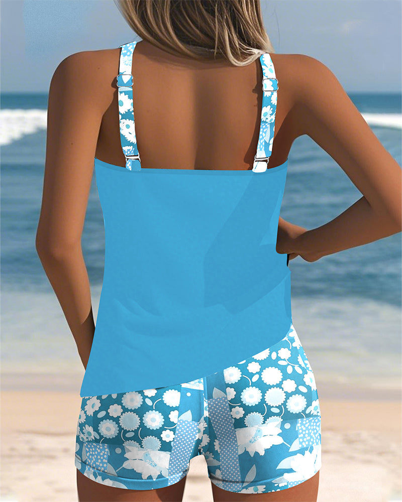 Colette | Swimsuit Tank Top with Boxer Set