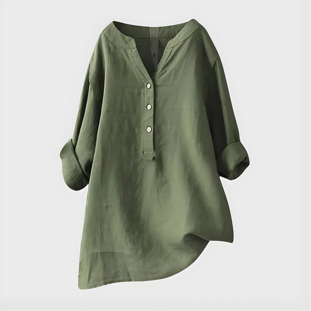 Veronique | Airy V Neck Blouse