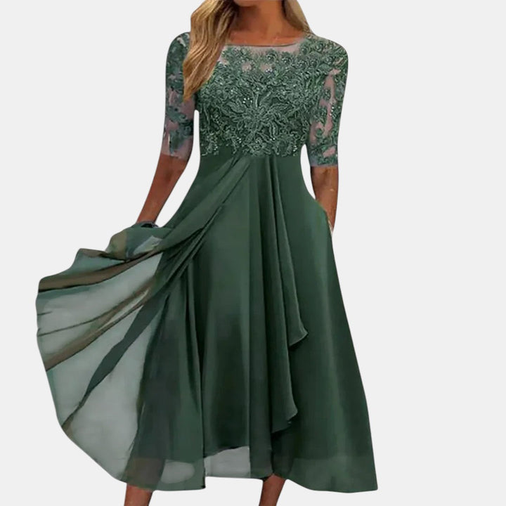 Rhonda | Lace Midi Dress
