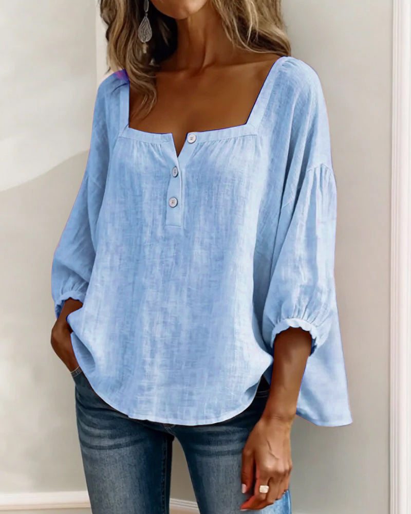 Lily Neck Long Sleeve Blouse