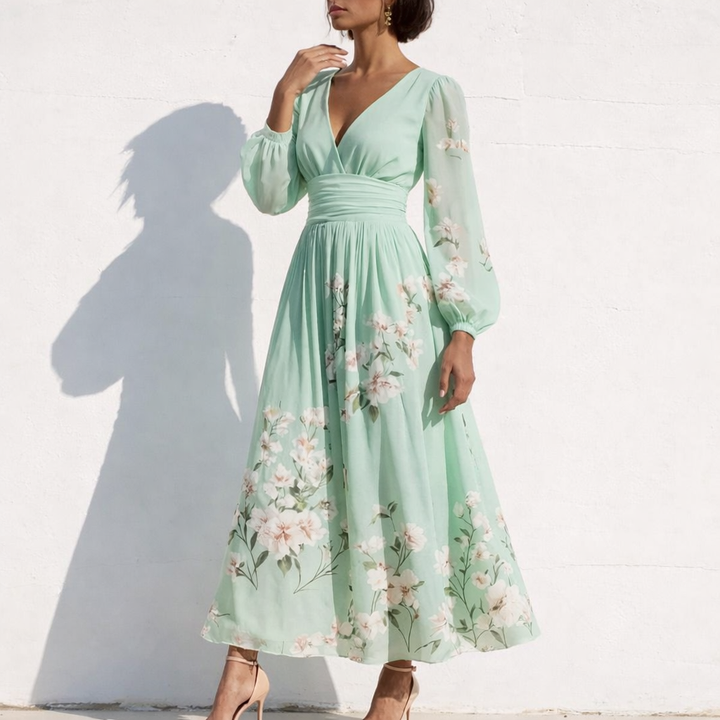 Odelia | Floral Flow Midi Dress