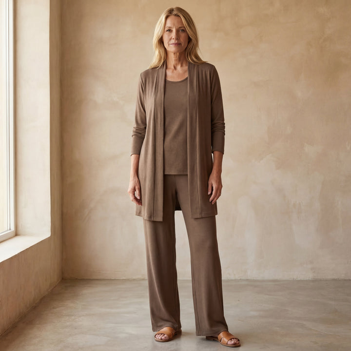 ROSINA | Cardigan, Top & Trouser Set