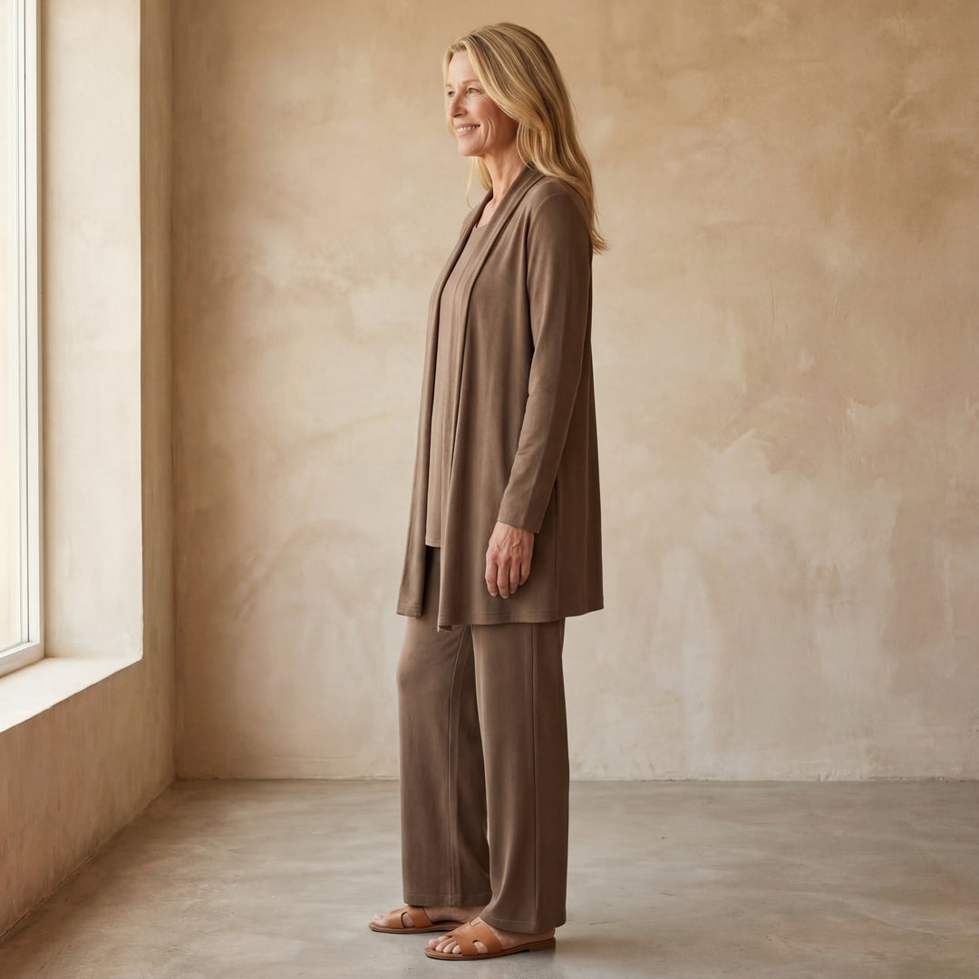 ROSINA | Cardigan, Top & Trouser Set