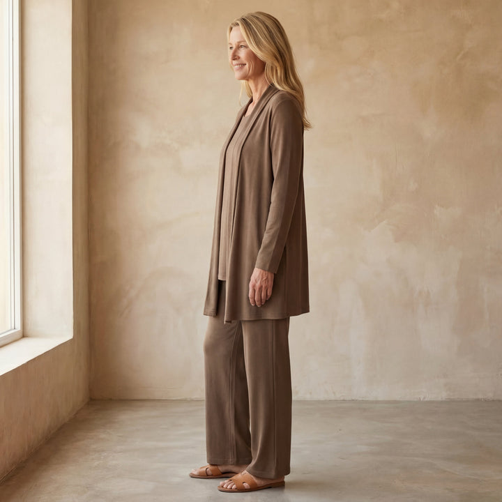 ROSINA | Cardigan, Top & Trouser Set