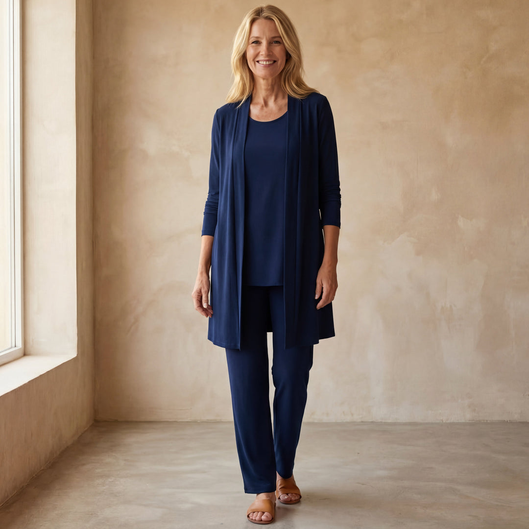 ROSINA | Cardigan, Top & Trouser Set