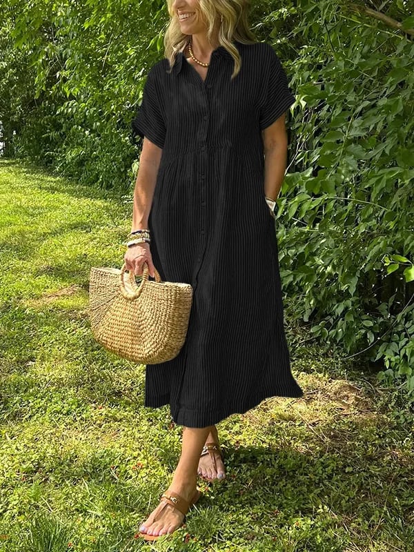 Amber | Elegant Striped Dress