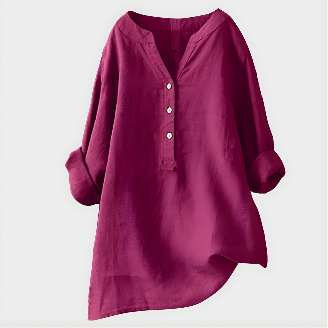 Veronique | Airy V Neck Blouse