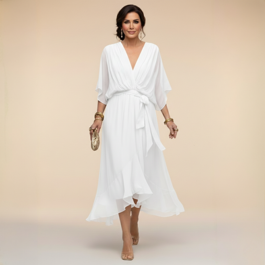 Sorena - Elegant V-Neck Maxi Dress