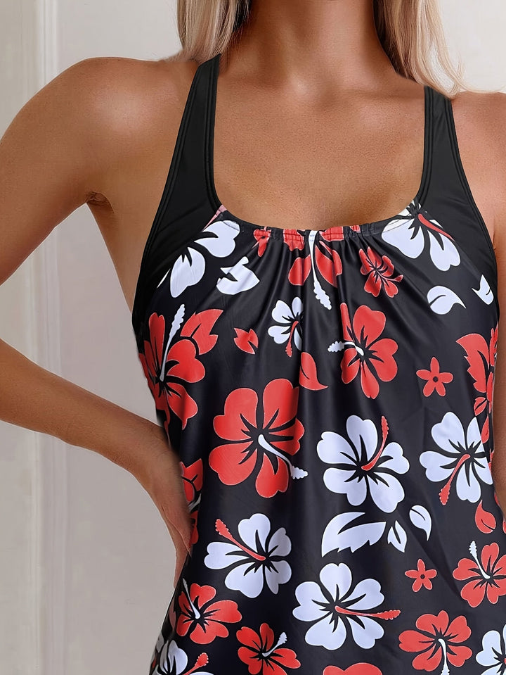 Elina | Floral Print Tankini Set