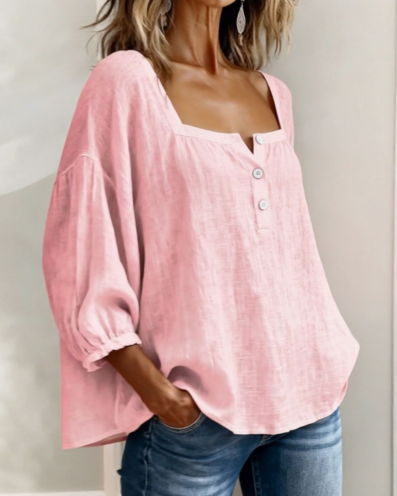 Lily Neck Long Sleeve Blouse