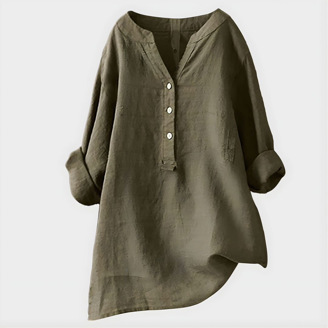 Veronique | Airy V Neck Blouse