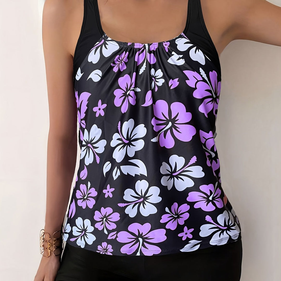 Elina | Floral Print Tankini Set