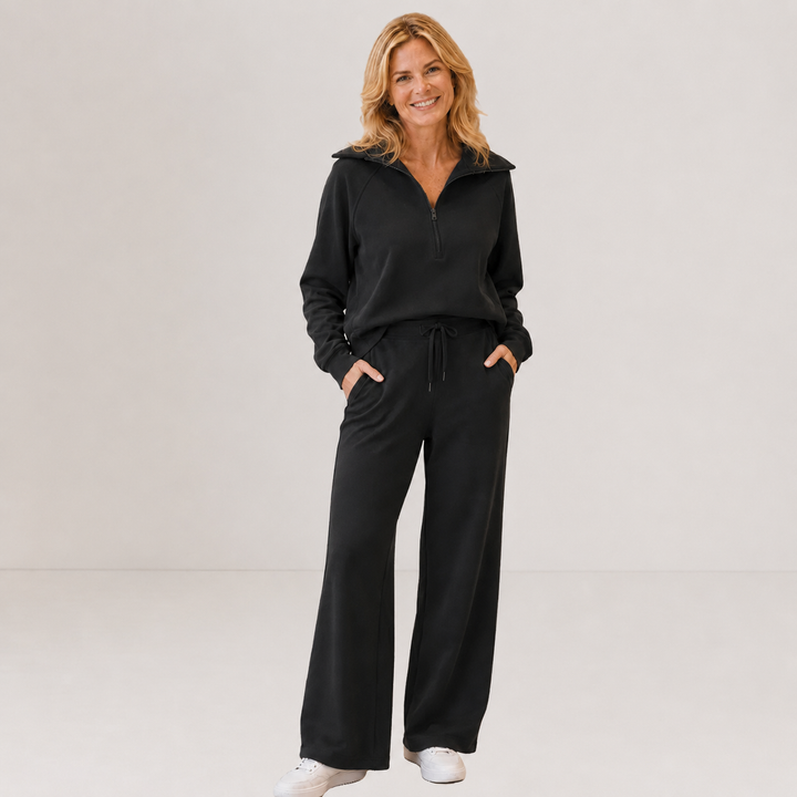 RANDI™ – Cozy Zip-Up Wide Leg Sweatsuit Set