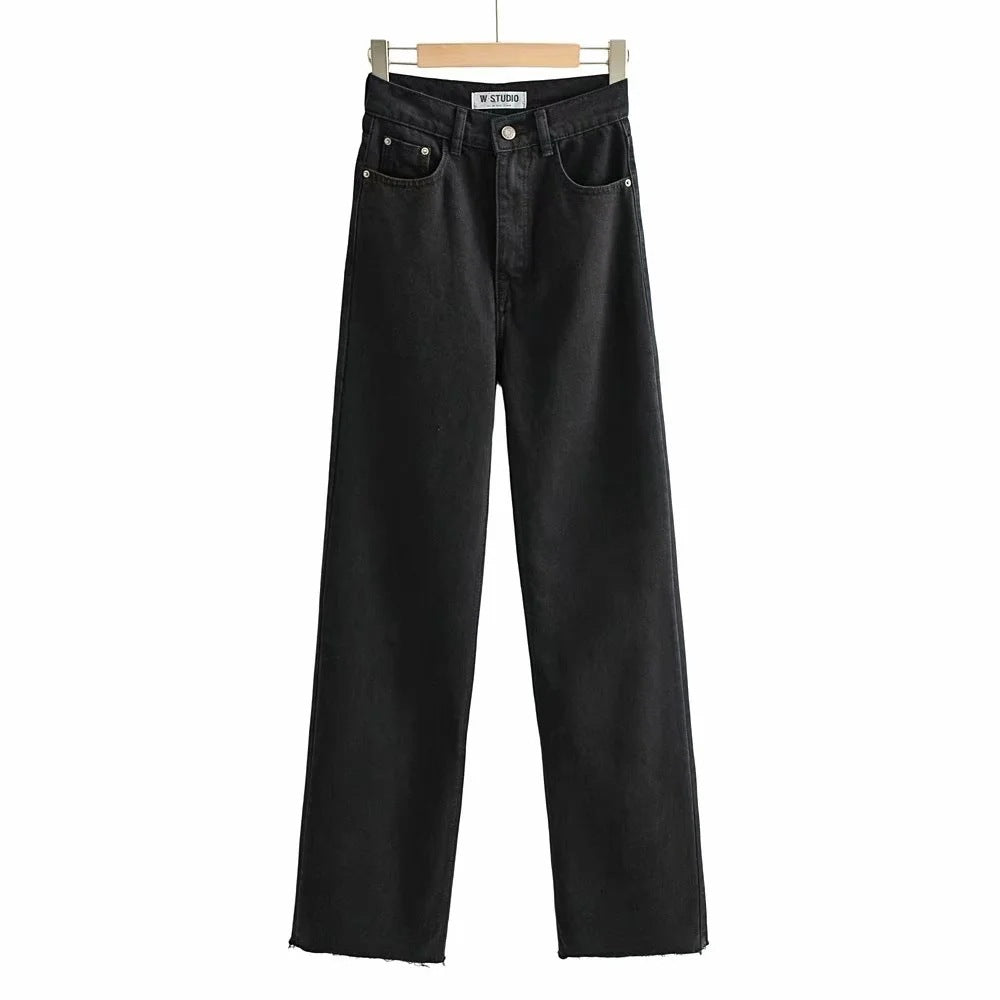 High Raise Wide Jeans