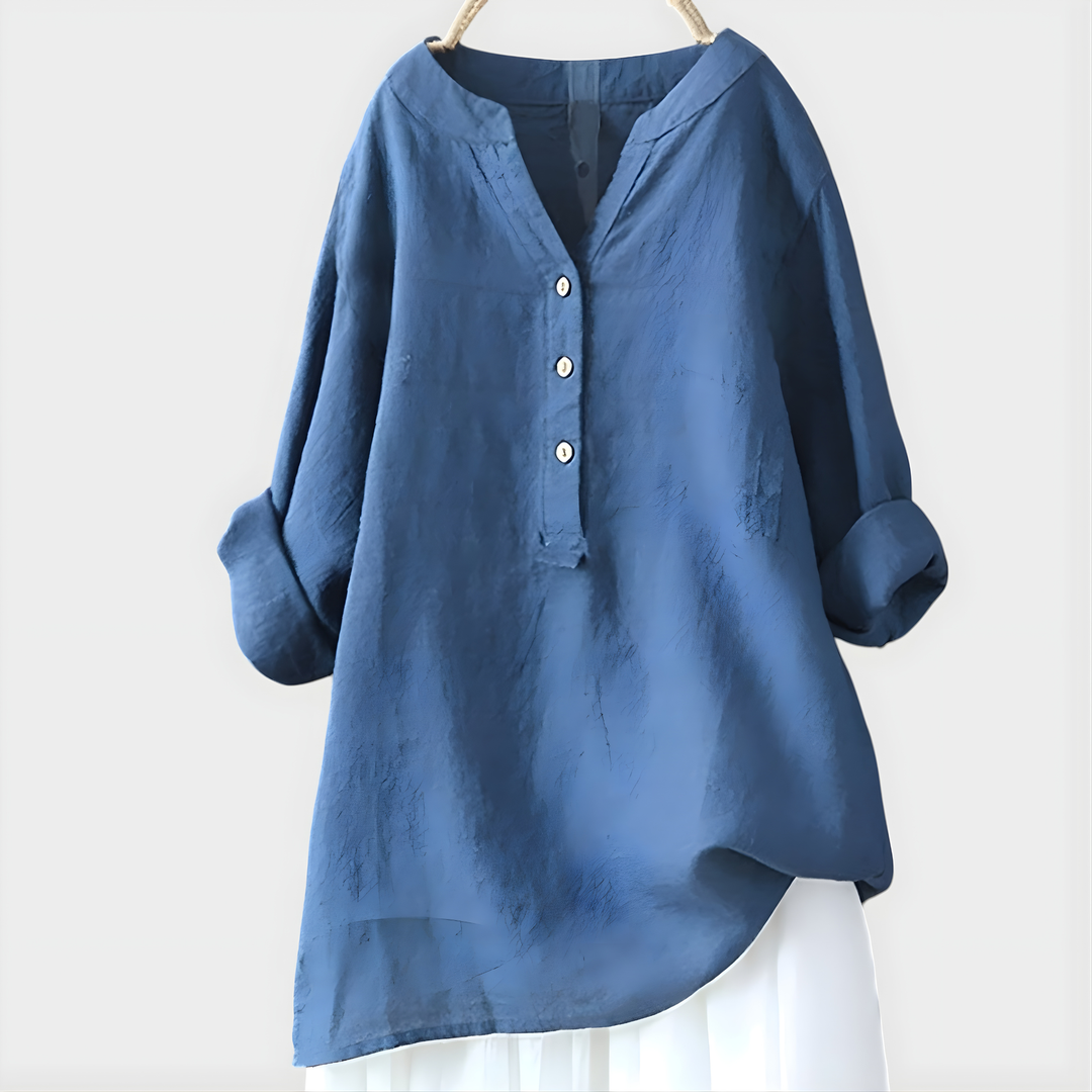 Veronique | Airy V Neck Blouse