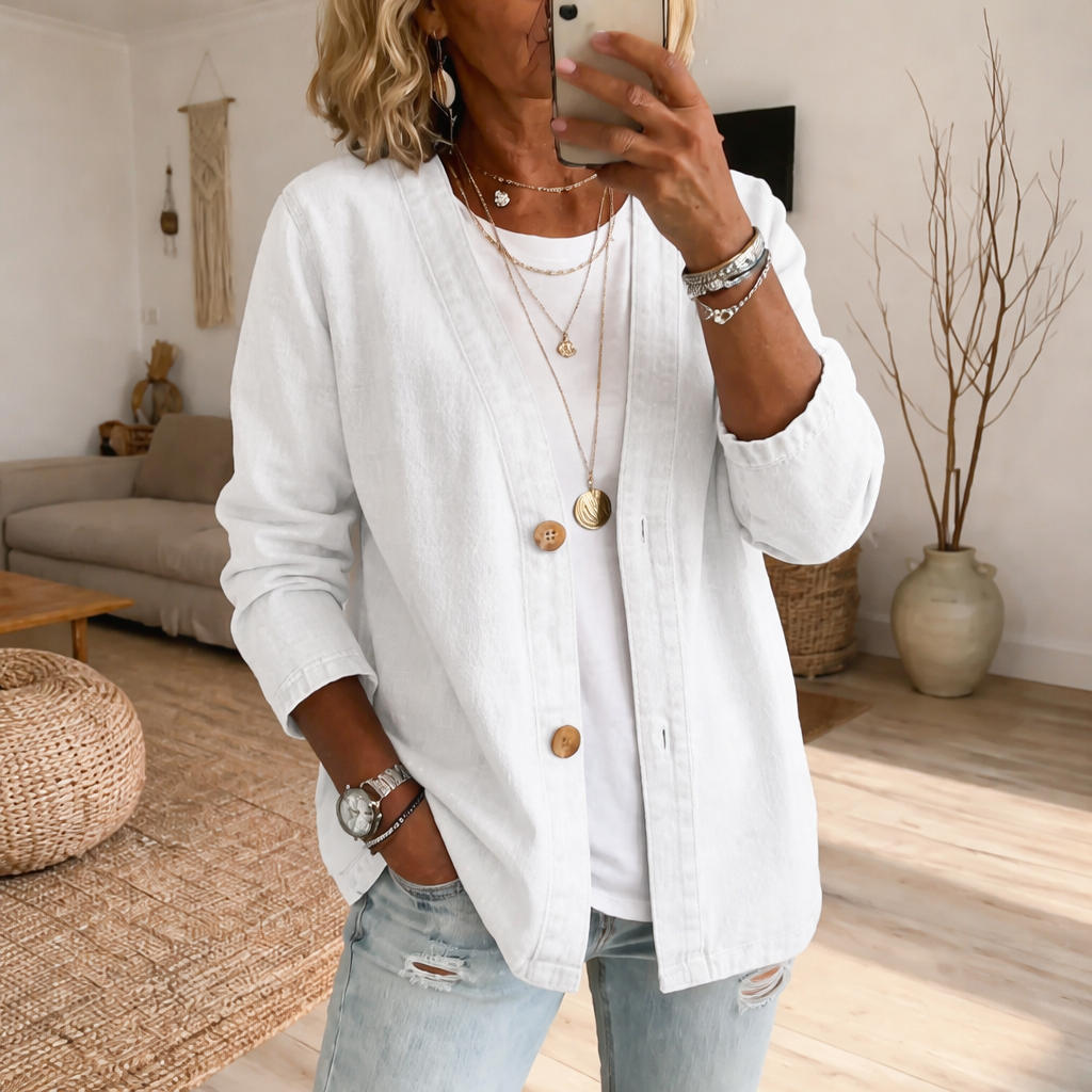 Dariah | Denim Button Coat