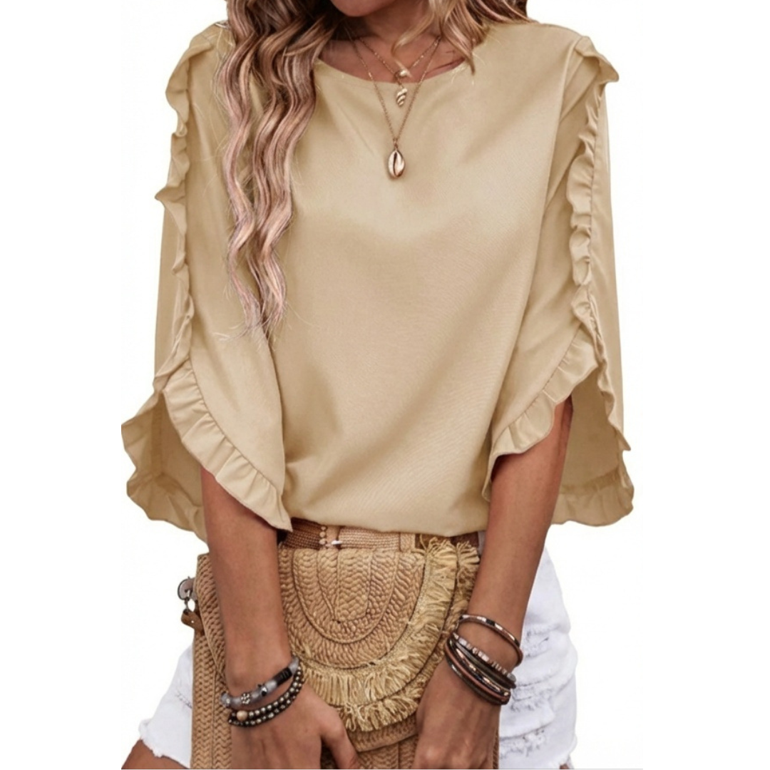 WILLA | Ruffled 3/4 Sleeve Blouse