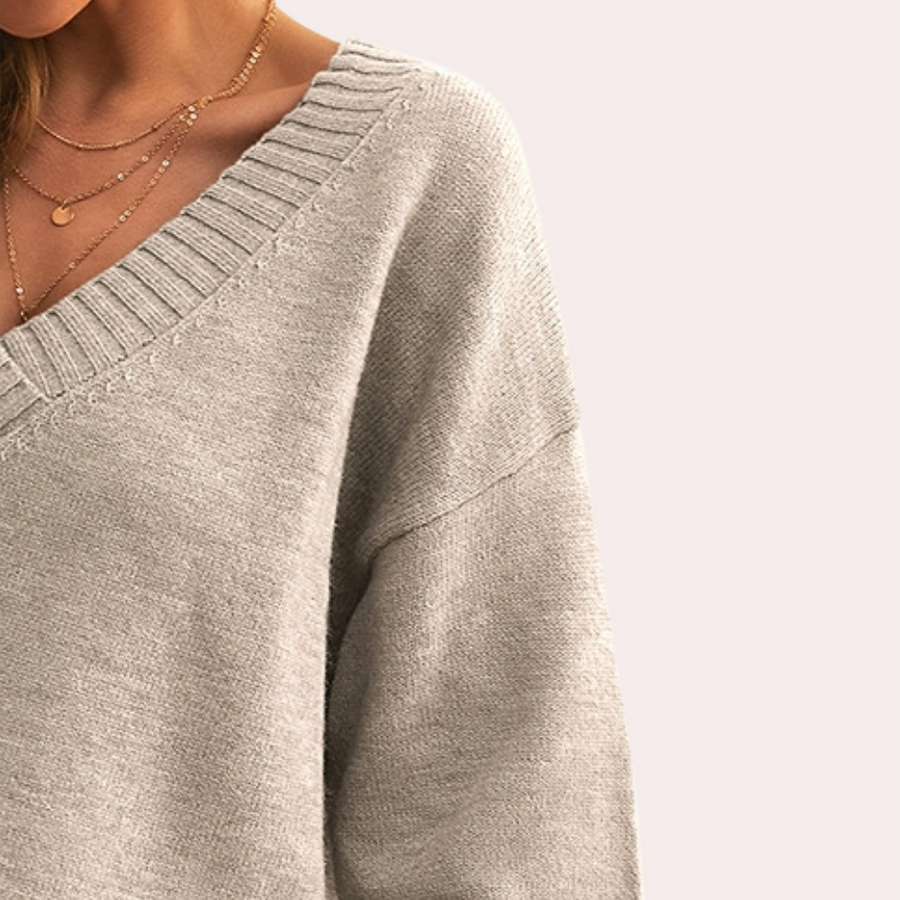 Skye | Chic V-Neck Knit Sweater