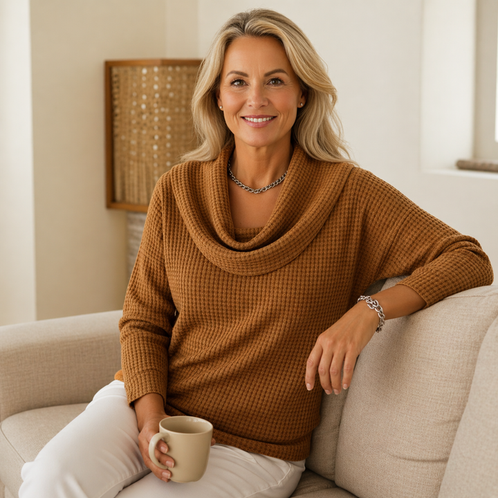 Amber | Soft Waffle Sweater
