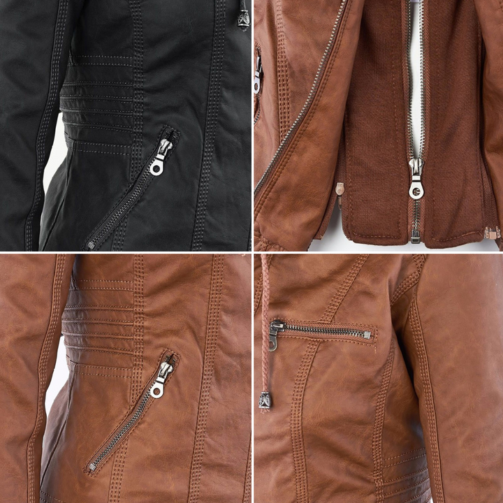 Ann | Waterproof Leather Jacket