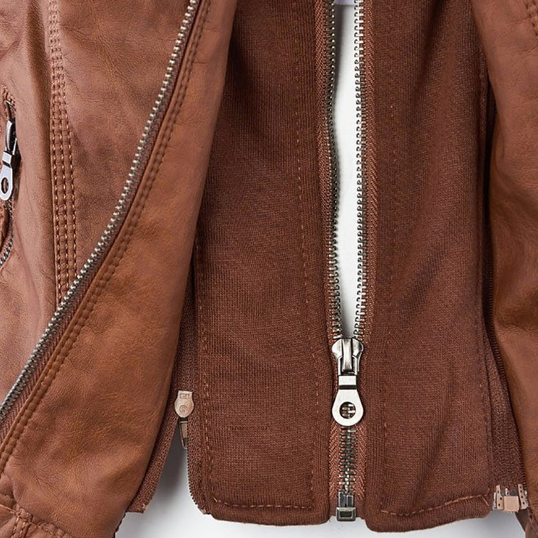 Ann | Waterproof Leather Jacket