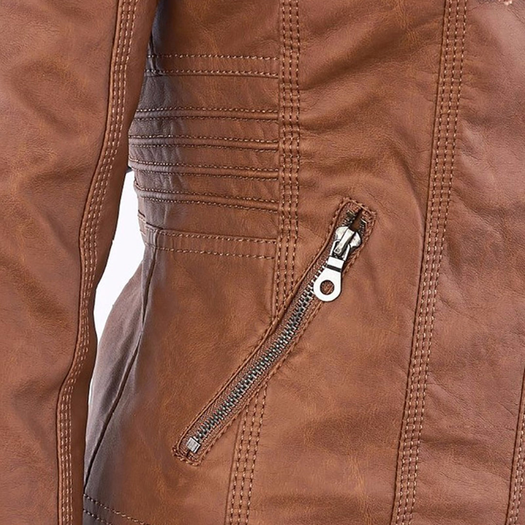 Ann | Waterproof Leather Jacket