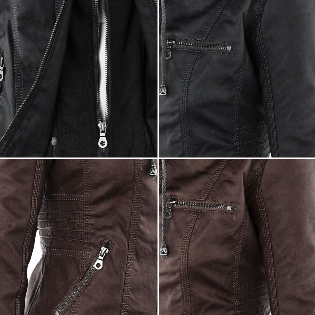 Ann | Waterproof Leather Jacket