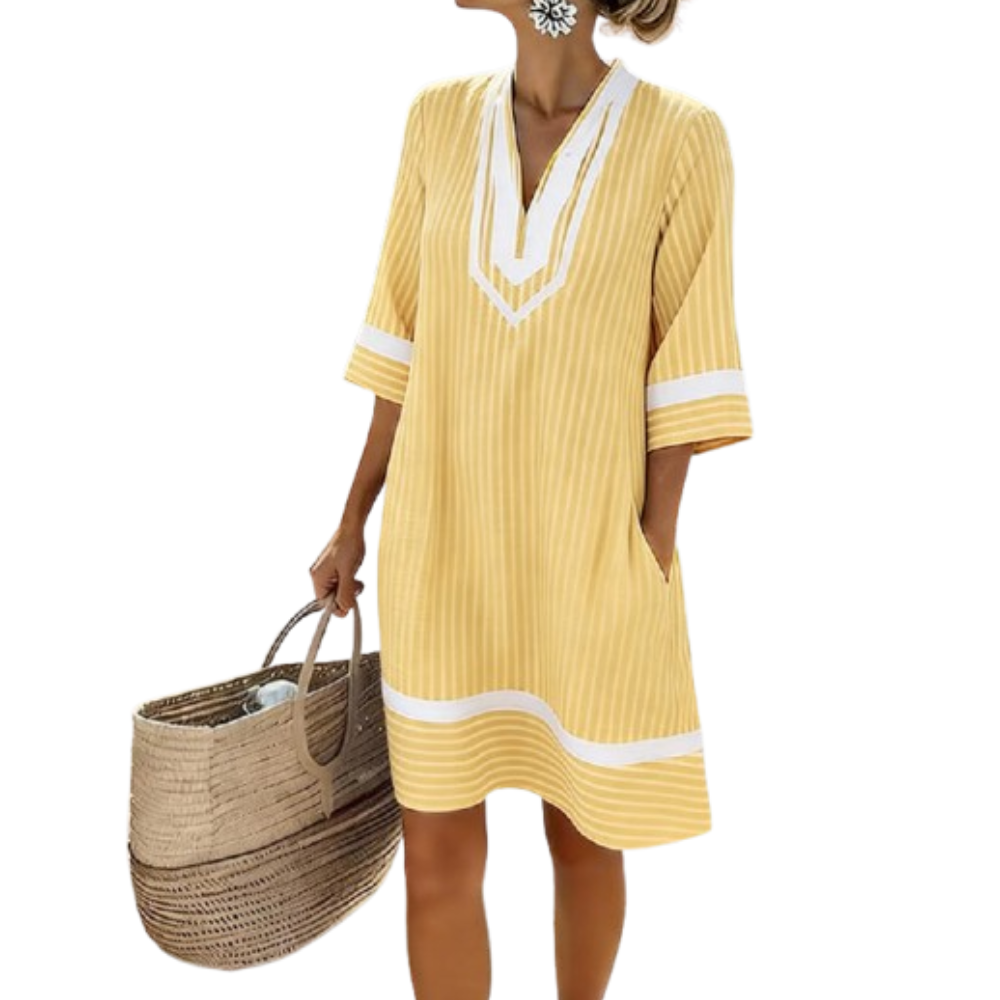Gracie | Striped V-Neck Dress
