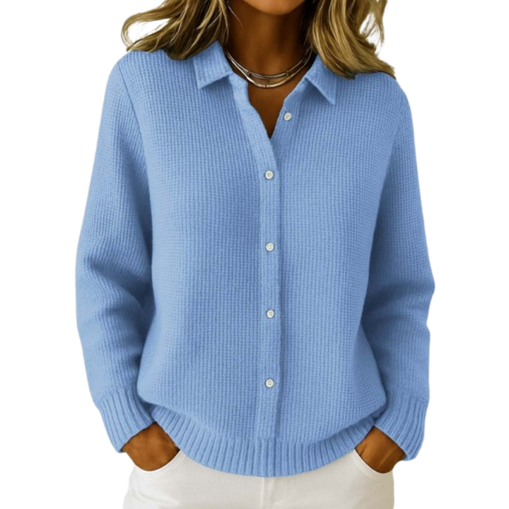 Rosemary | Collared Knit Cardigan