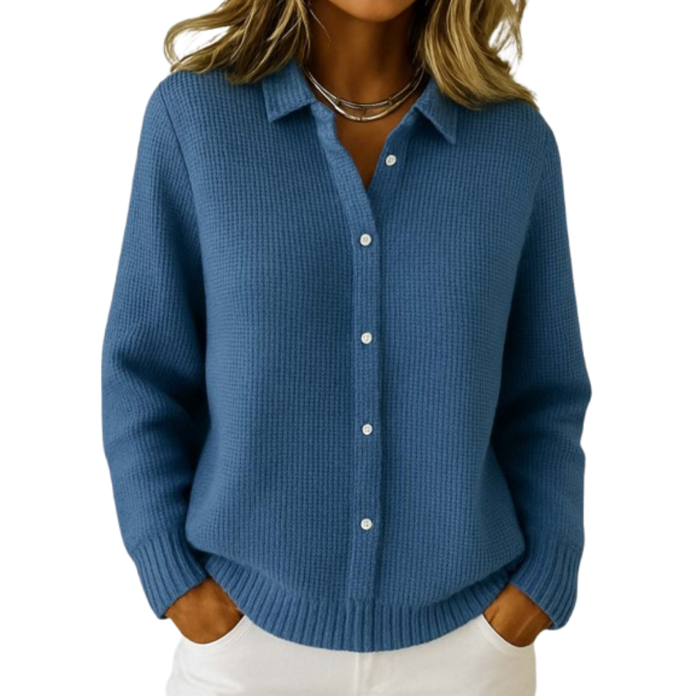 Rosemary | Collared Knit Cardigan