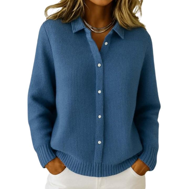 Rosemary | Collared Knit Cardigan
