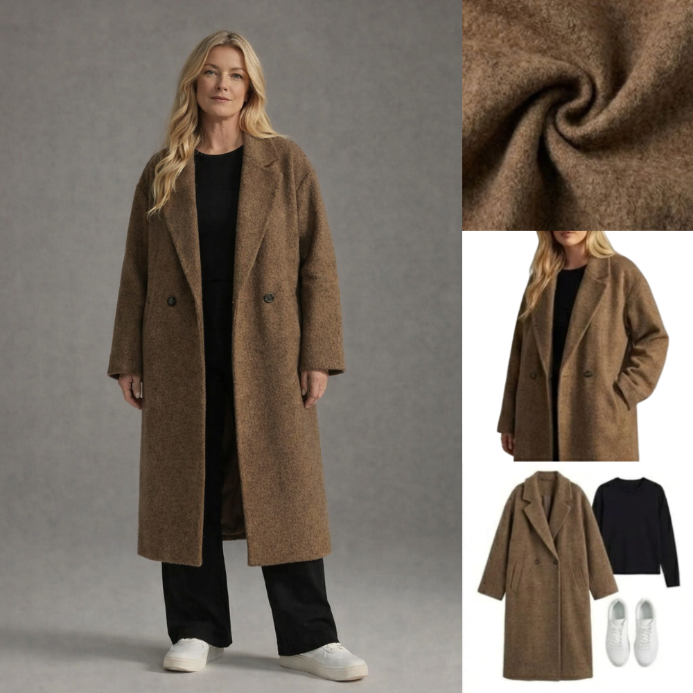 Isla | Oversized Wool-Blend Maxi Coat