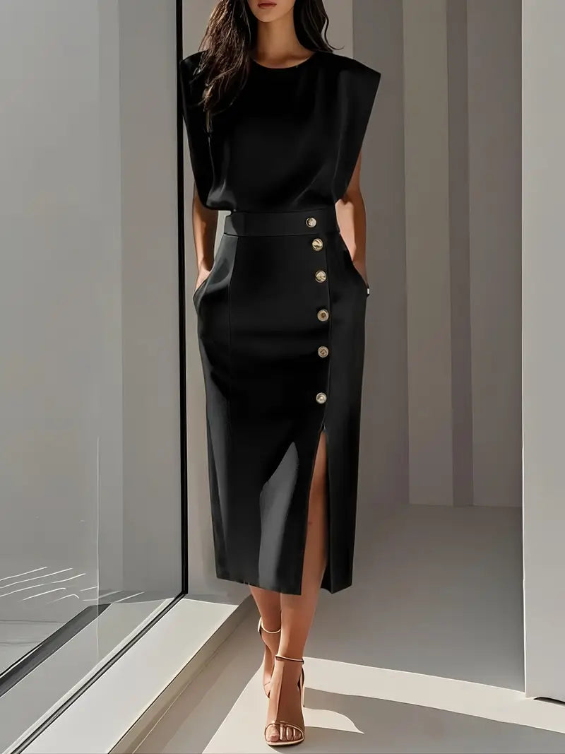 Dolly | Midi Dress with Side Slit