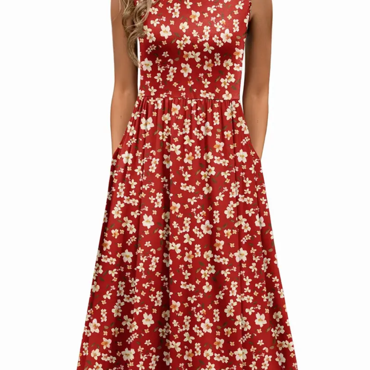 WREN | Breezy Floral Pocket Midi Dress