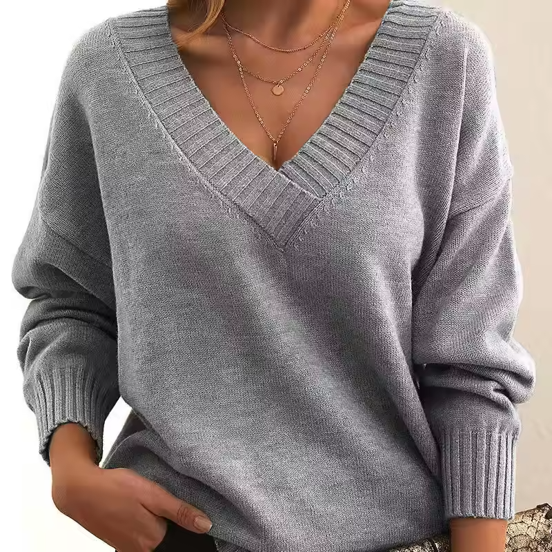 Skye | Chic V-Neck Knit Sweater