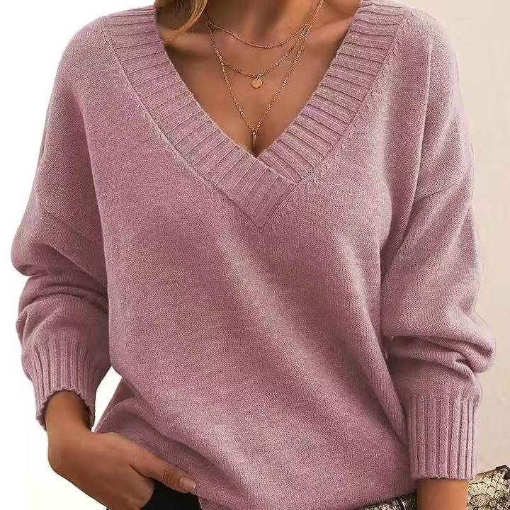 Skye | Chic V-Neck Knit Sweater