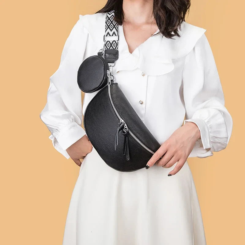 Hayley | Refined Leather Shoulder Bag