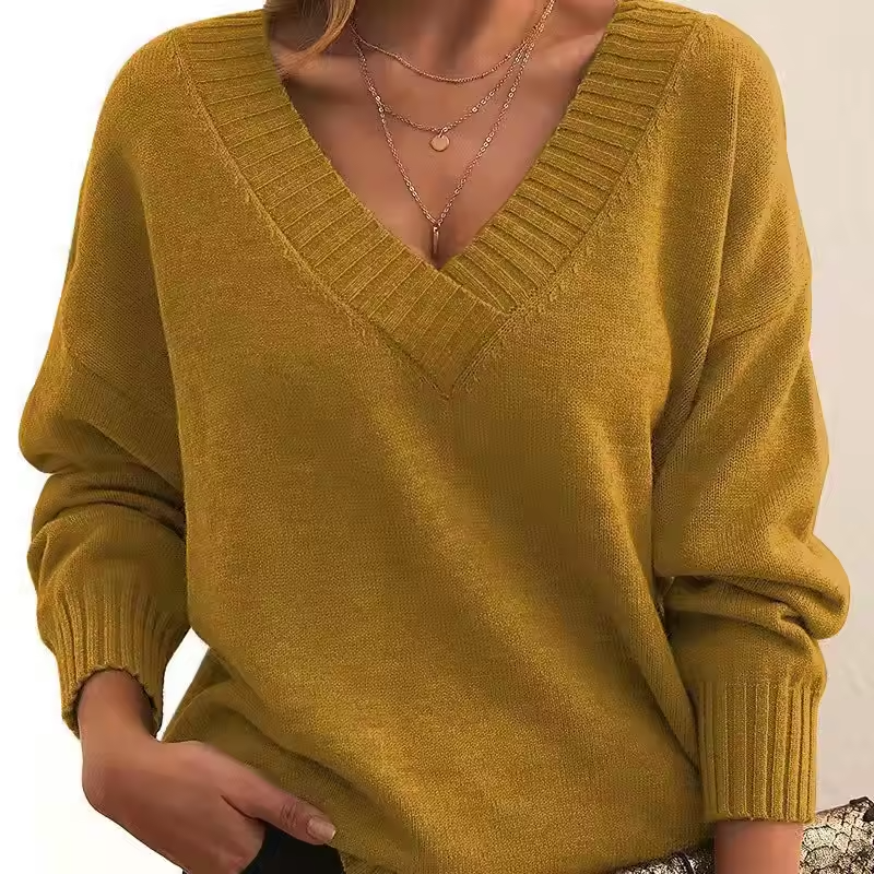 Skye | Chic V-Neck Knit Sweater