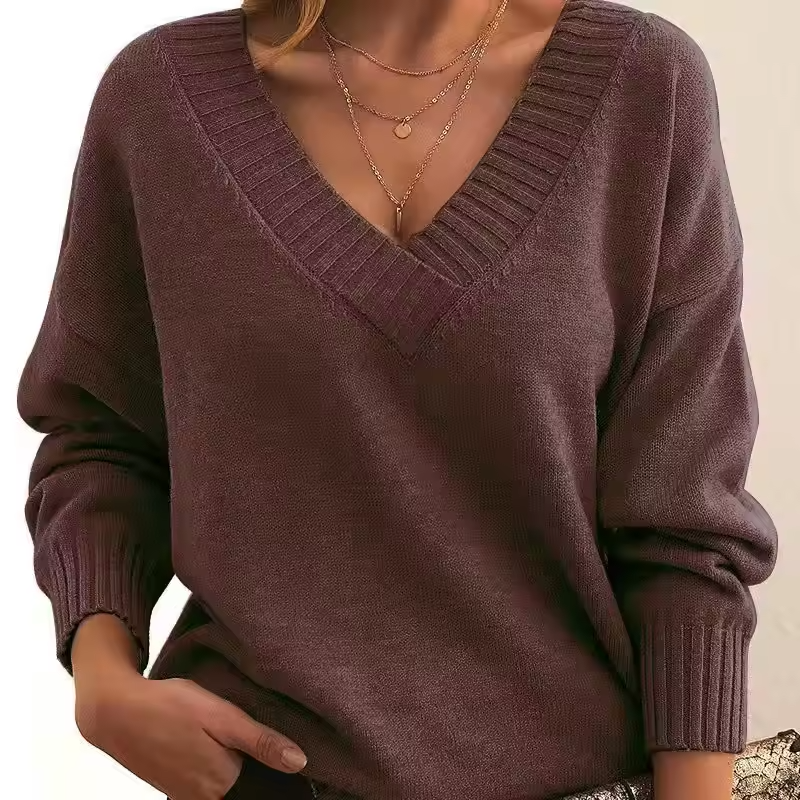 Skye | Chic V-Neck Knit Sweater