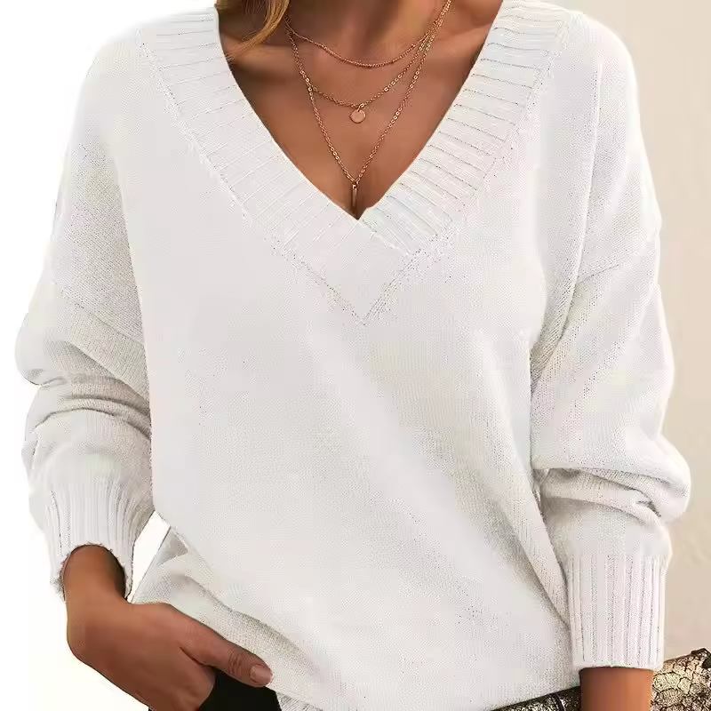 Skye | Chic V-Neck Knit Sweater