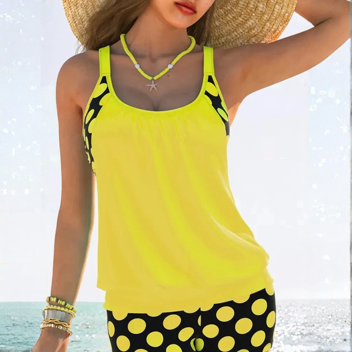 Azaria | Polka Dot Hollow-Out Bikini Set