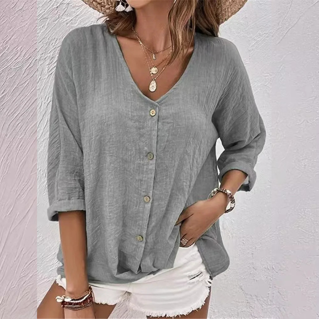 Liana | Linen Blend Blouse