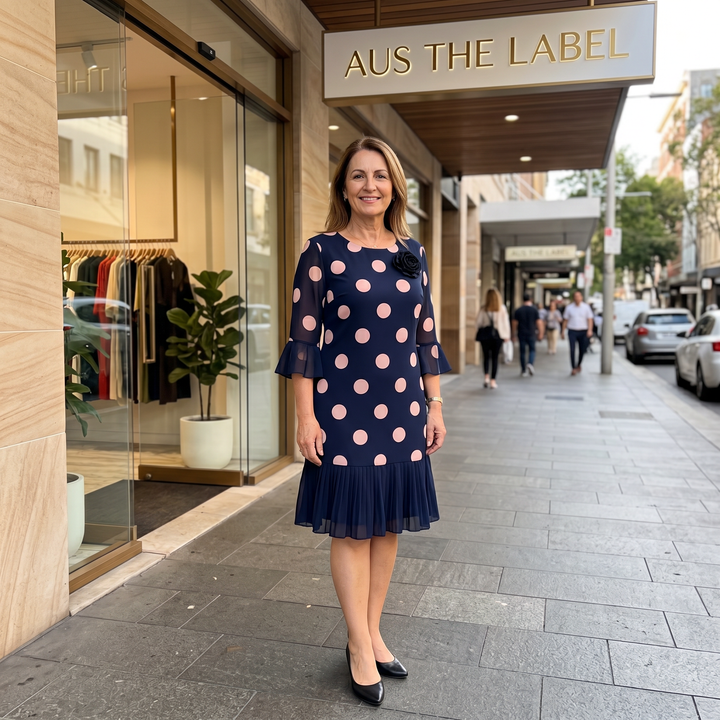 Cathy | Effortless Polka Dot Dress